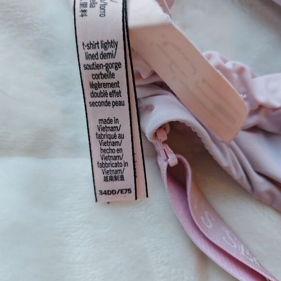 Victoria's Secret T-Shirt Bra 34DD Pink/Lilac Lightly Lined Demi Coverage - Picture 7 of 8
